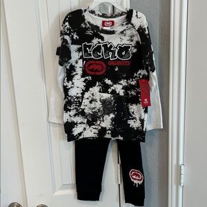 Ecko Unlimited Monochrome Hoodie and Pants Set